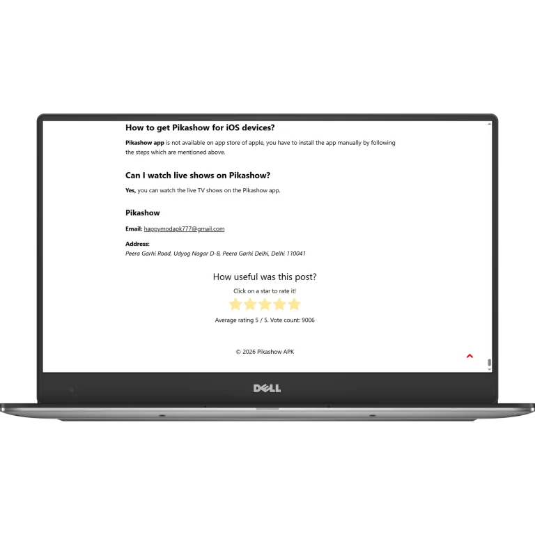 Pikashow APK For PC